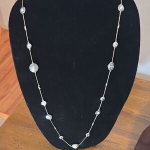 Gold and Silver Minimalist Beaded Necklace